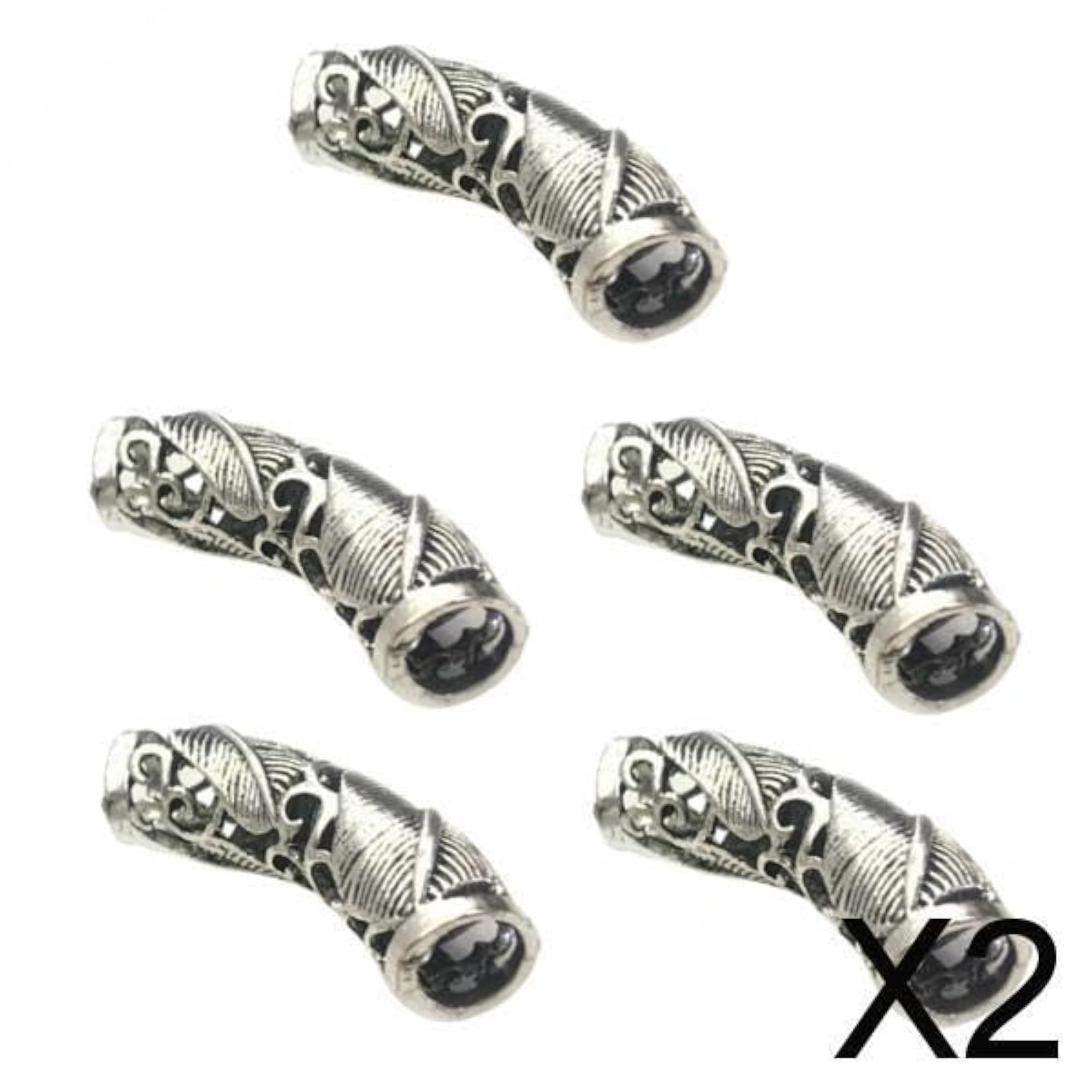 10pcs Alloy Metal Dreadlock Beads Hair Braid Rings